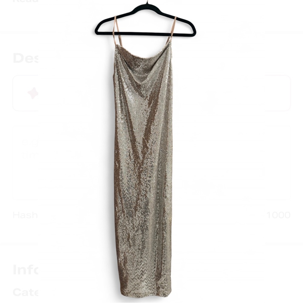 Bebe NWOT Elegant Sequin Slip Dress